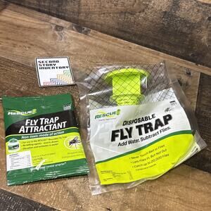 Rescue Outdoor Disposable Fly Trap / Catcher Station Hanging Style + Attractant
